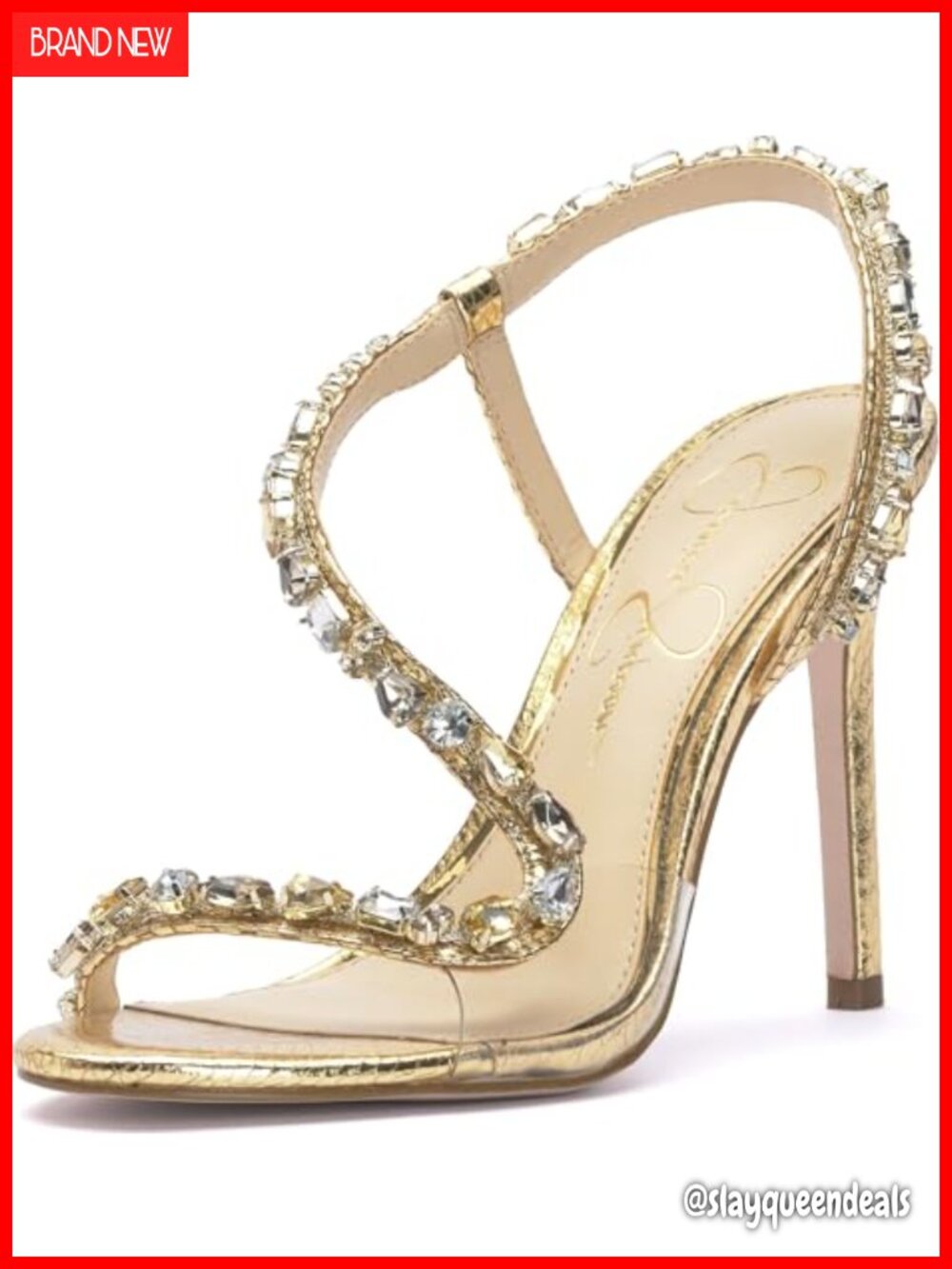 Embellished Heeled Sandals with Elastic Closure for Evening Wear